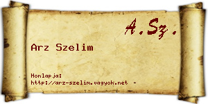 Arz Szelim névjegykártya